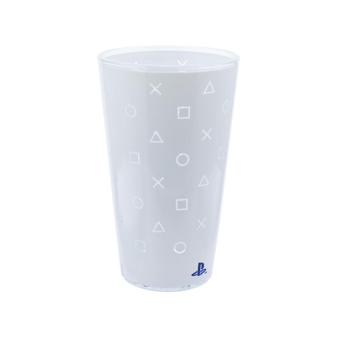 Vaso de cristal iconos transparentes con licencia oficial playstation