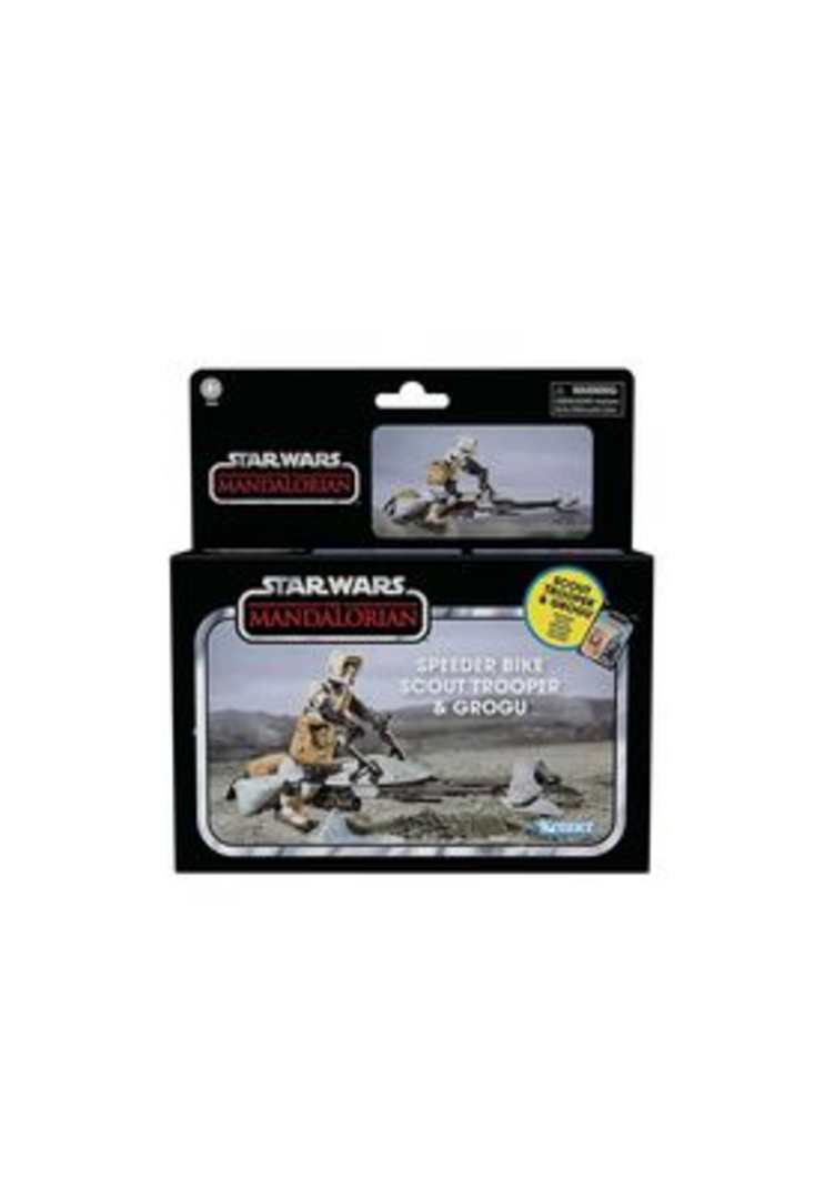 Speeder Bike Scout Trooper & Grogu Set 2 Fig. 9,5 cm Star Wars The Mandalorian The Vintage Collection