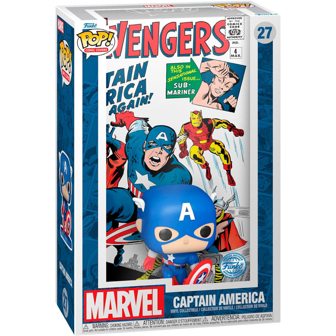 Figura pop comic cover marvel avengers capitan america