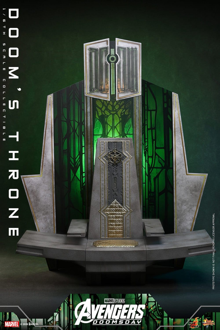 Figura accesorio dr.doom throne avengers: doomsday movie masterpiece 1/6 hot toys