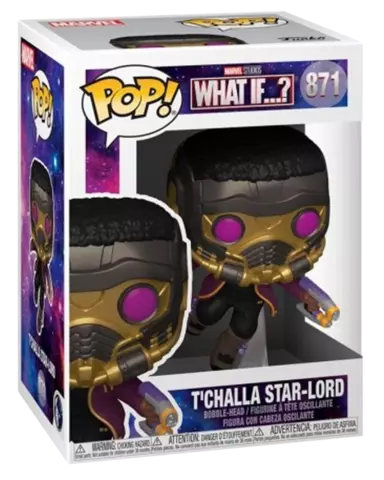 Comprar Figura POP! T'Challa Star-Lord What If...? Marvel 9 cm Figuras de Videojuegos