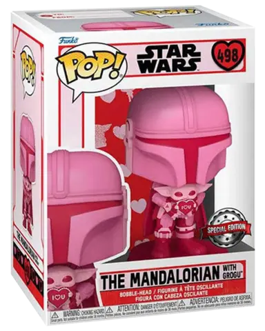Comprar Figura POP! Mandaloriano con Grogu Valentine's Star Wars 9 cm Figuras