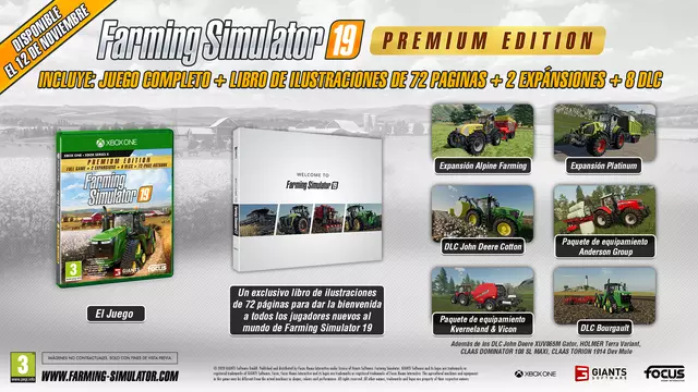 Comprar Farming Simulator 19 Edición Premium Xbox One Deluxe