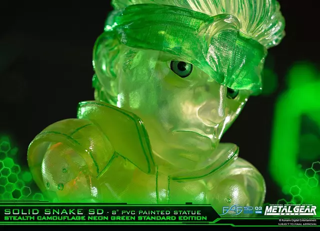 Comprar Figura Solid Snake Metal Gear Solid Stealth Camo Neon Green 20cm Figuras de Videojuegos Estándar screen 6