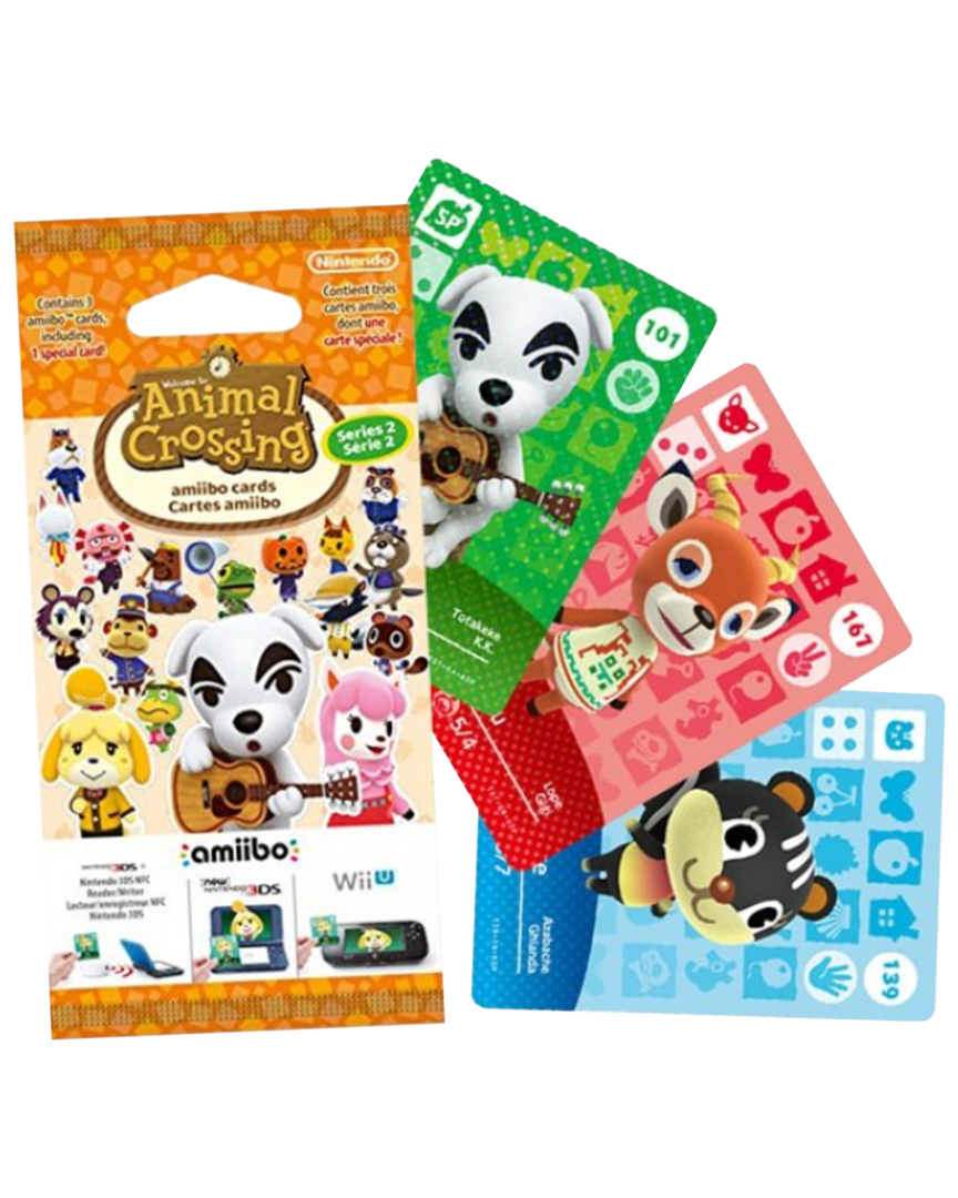 Pack 3 tarjetas amiibo animal crossing serie 2