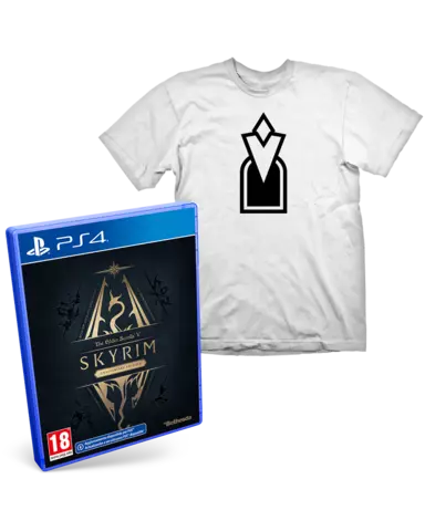 Comprar The Elder Scrolls V: Skyrim Edición Aniversario + Camiseta Quest Door Talla M PS4 10º Aniversario + Camiseta Talla M