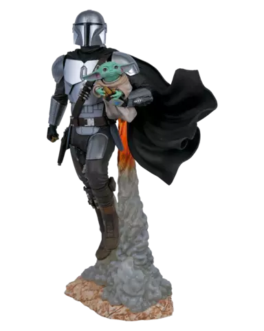 Comprar Estatua Mandaloriano y Baby Yoda The Mandalorian Star Wars 41cm - Figura