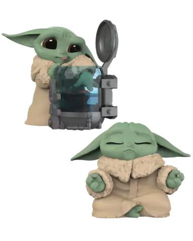 Comprar Pack Figuras Baby Yoda Curioso & Meditando Star Wars: The Mandalorian Figuras de Videojuegos