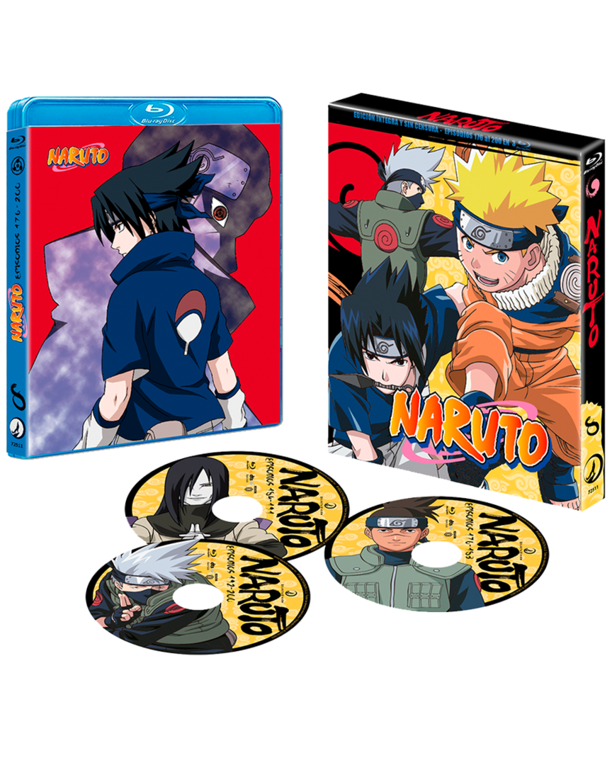 Naruto box 8 episodes 176 to 200 bd