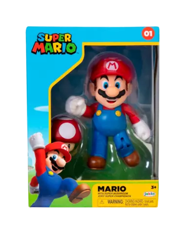 Comprar Figura Mario & Super Mushroom Super Mario 10cm Figuras de Videojuegos