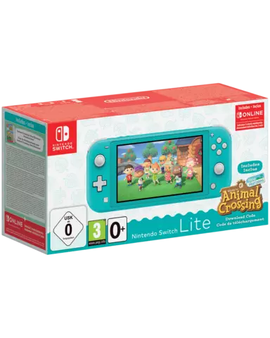 Comprar Nintendo Switch Lite Turquesa + Animal Crossing: New Horizons + 3 Meses Nintendo Switch Online Switch Versión Turquesa