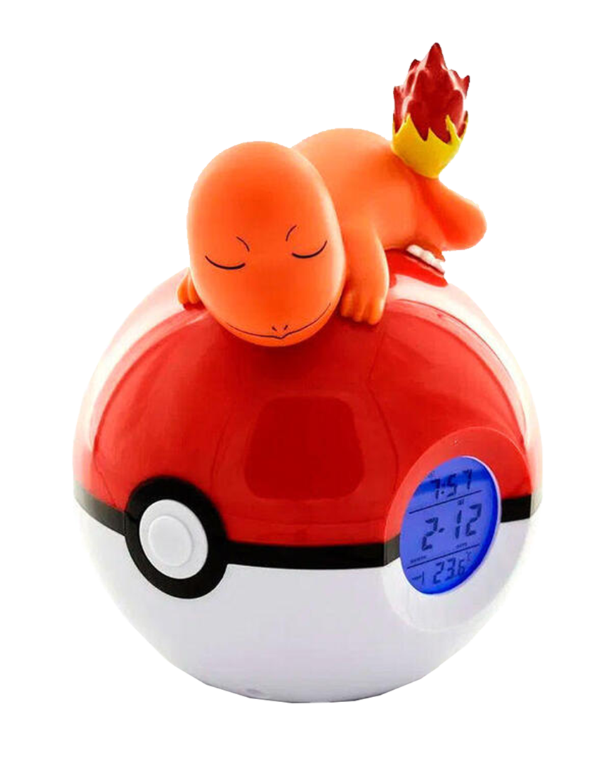 Reloj alarma con luz led charmander pokémon 18 cm