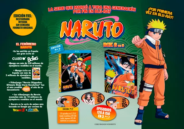 Comprar Naruto Episisodios 126 a150 Box 6 Edición Bluray Blu-Ray Box 6 Blu-ray