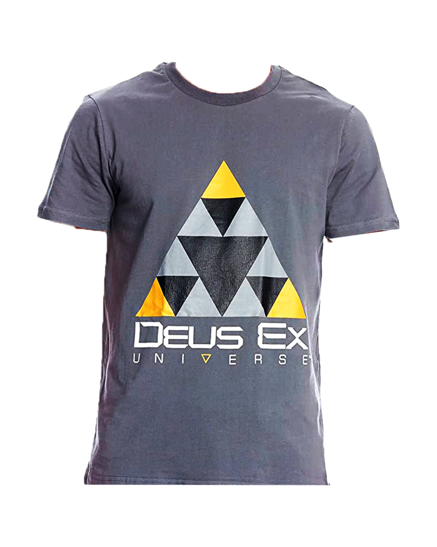 Camiseta gris triángulos sierpinski deus ex talla l