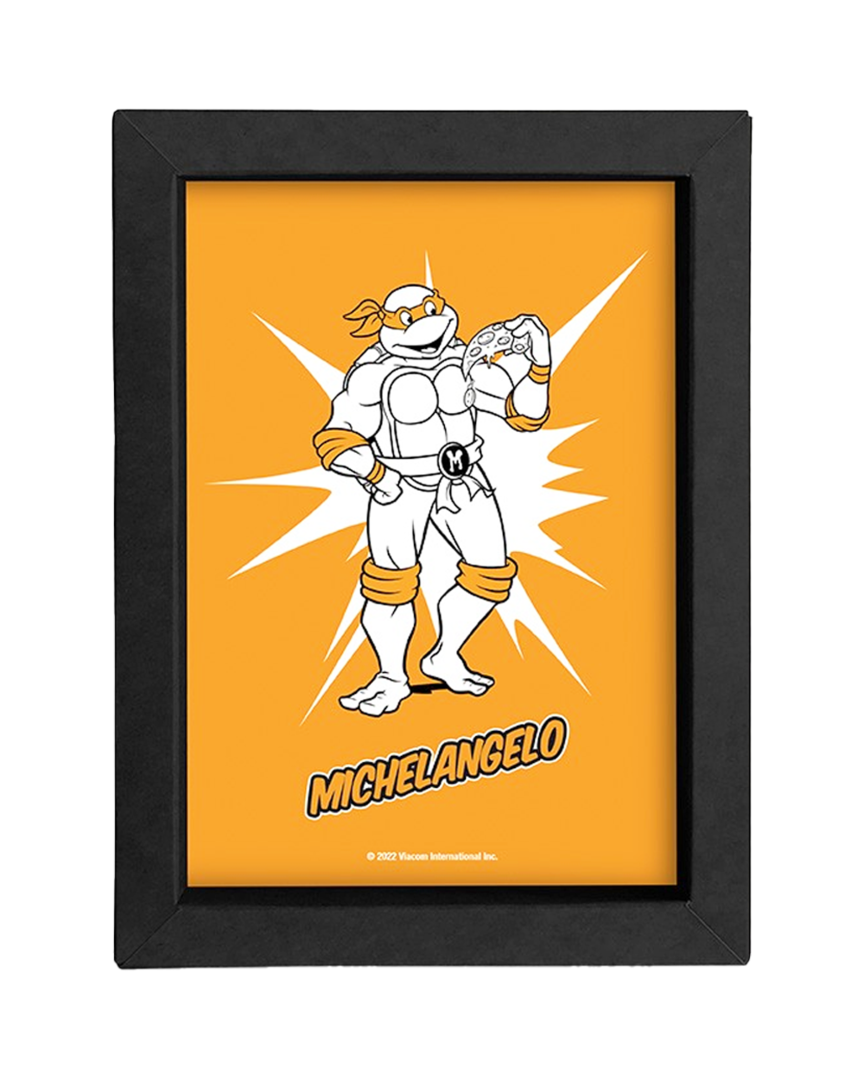 Cuadro michelangelo teenage mutant ninja turtles frame kraft edición pop 15x20cm