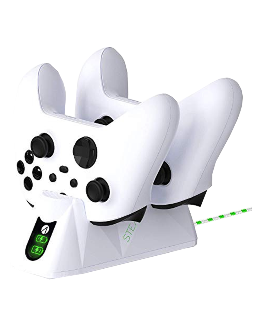 Pack doble estaciones de carga dock blanco