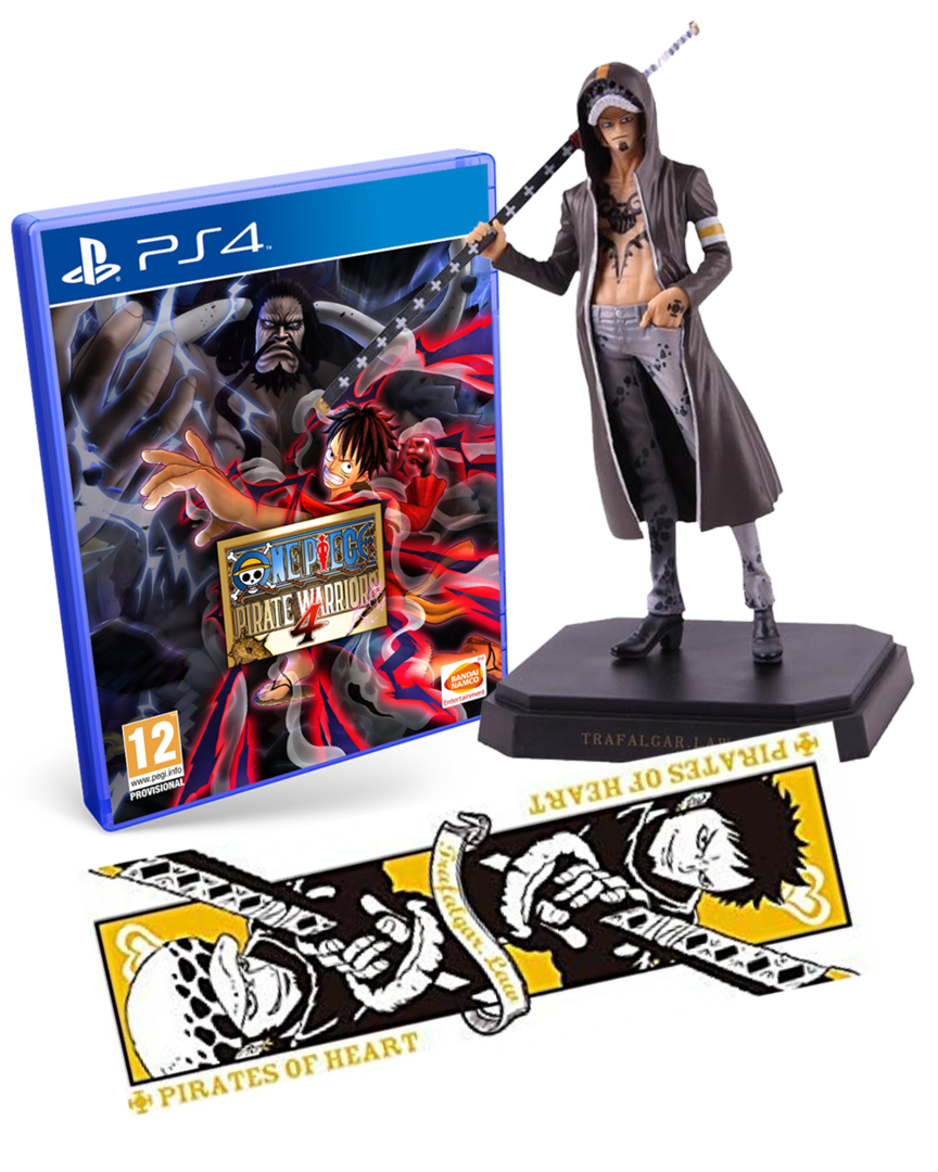 One Piece: Pirate Warriors 4 + Figura Trafalgar Law + Toalla One Piece (Modelo al Azar)