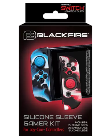 Comprar Fundas de Silicona Blackfire Camuflaje Azul/Rojo para Joy-Con Switch