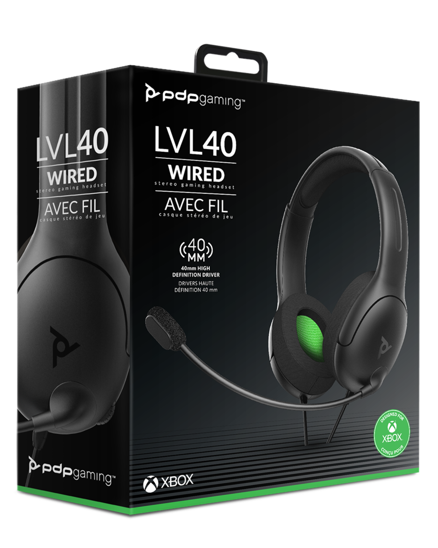 Auriculares gaming lvl40 con cable negro