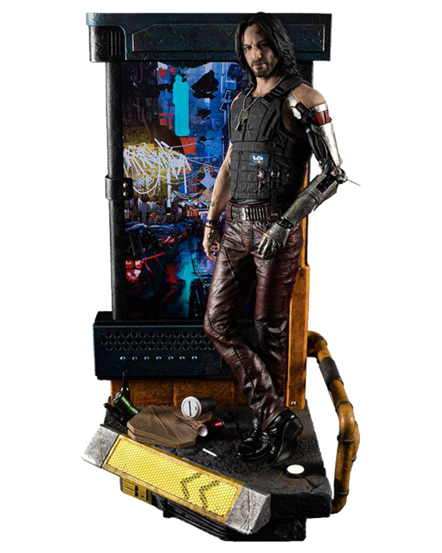 Estatua johnny silverhand cyberpunk 2077 pure arts 34 cm