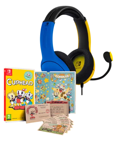 Comprar CupHead Edición Física + Auriculares Gaming LVL40 Wildcat Azul/Amarillo - Switch, Pack Auriculares Wildcat