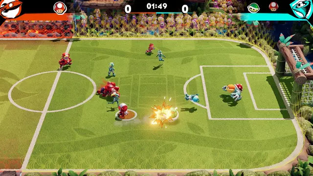 Comprar Mario Strikers: Battle League Football + Mando Deluxe Faceoff Camuflaje Verde Switch Pack Mando Verde screen 5
