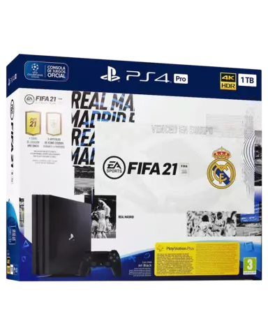 Comprar PS4 Consola Pro 1TB Edición Especial Real Madrid + FIFA 21 PS4