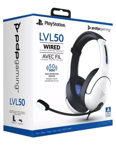 Comprar Auriculares Gaming LVL50 con Cable Blanco - PS4, PS5, Auriculares