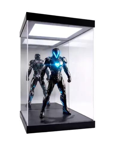 Display Case LED para Fiiguras Hero Stage Shine and Slide Acrylic 1/6 45cm