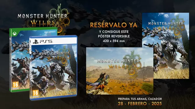 Poster a doble Cara Monster Hunter Wilds