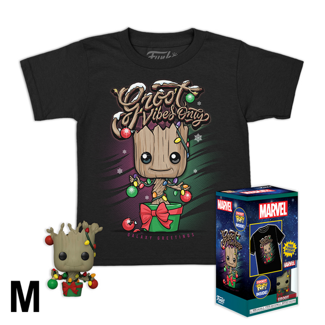 Groot - camiseta m & pocketpop holiday groot