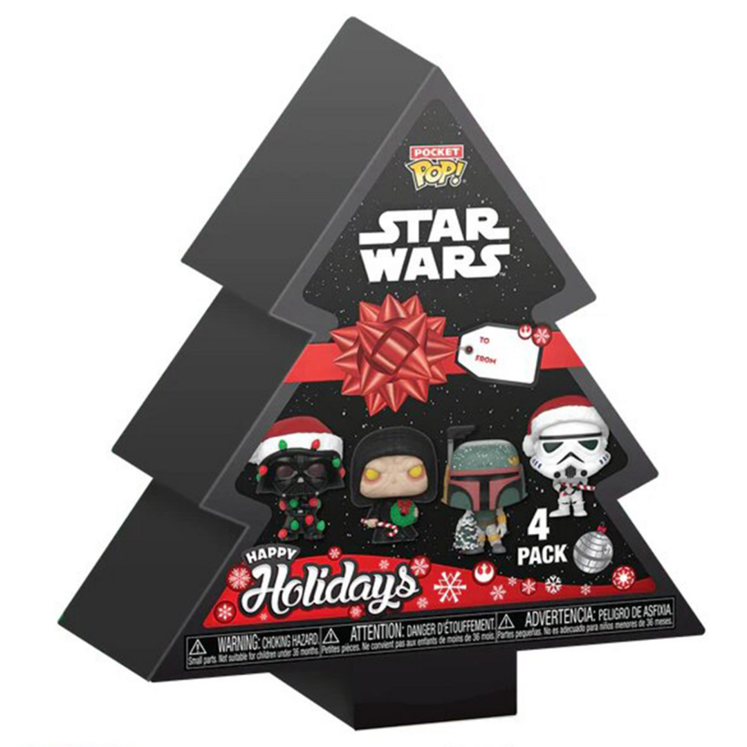 Funko Pocket Pop! Star Wars - Darth Vader - Tree Holiday Box - Llavero - Minifigura de Vinilo Coleccionable Llavero Original - Relleno de Calcetines - Idea de Regalo- Mercancia Oficial