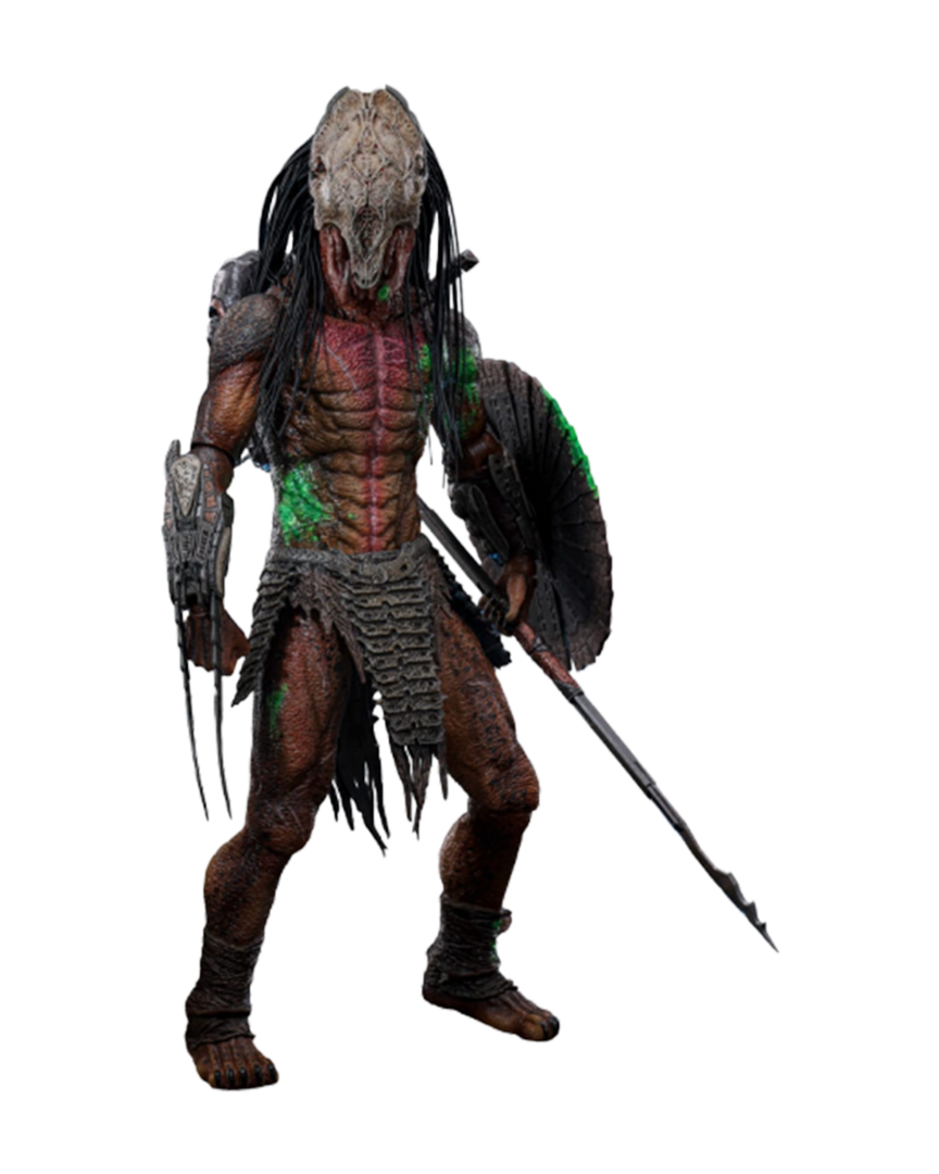 Figura 1/6 feral predator hot toys (battle damaged version) 37 cm