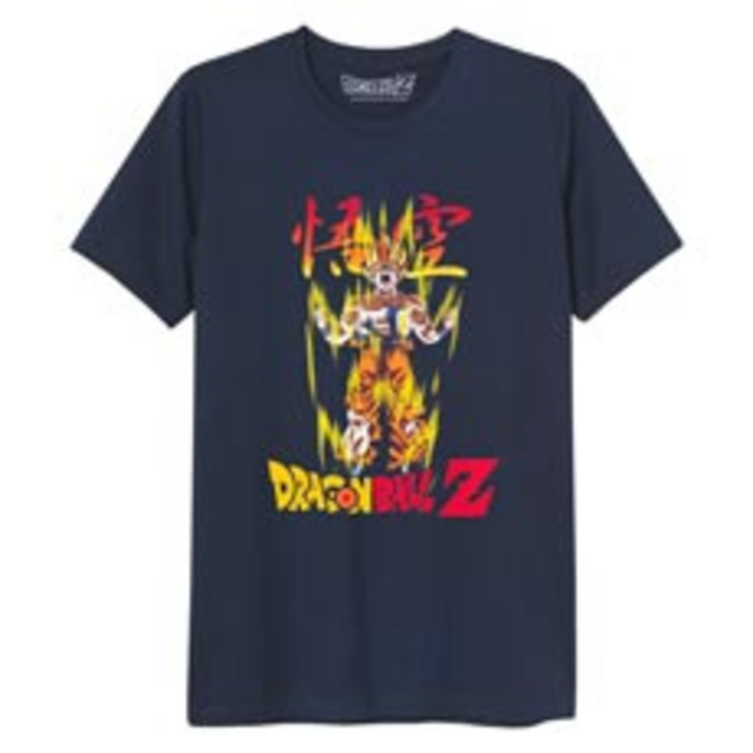 Super saiyan goku talla ss camiseta negra chico dragon ball