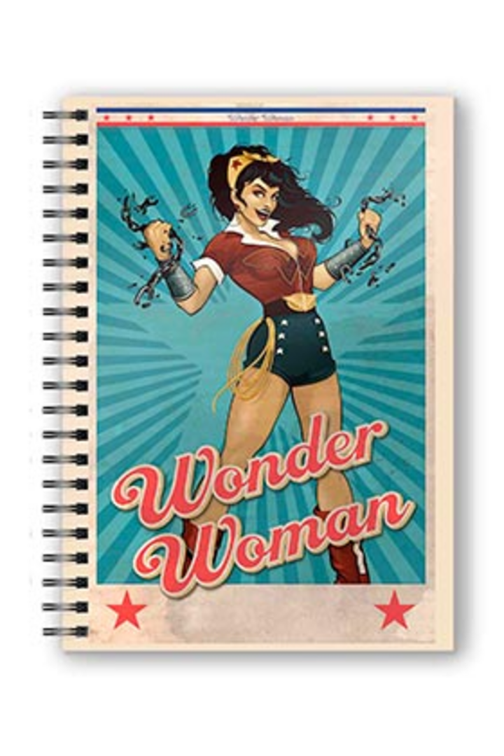 Libreta espiral wonder woman cadenas universo dc