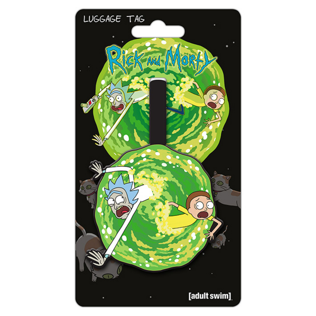 Rick & morty - etiqueta de equipaje portal