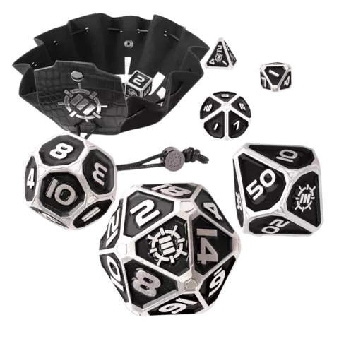 Juego de Dados Enhance Tabletop Series Metal RPG Juego de Dados Ed. Negra (7)