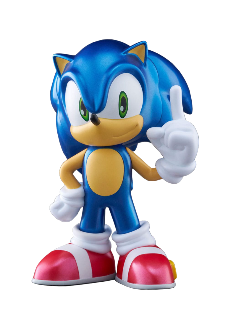 Figura sonic sofbi sonic the hedgehog color metálico bellfine 15 cm
