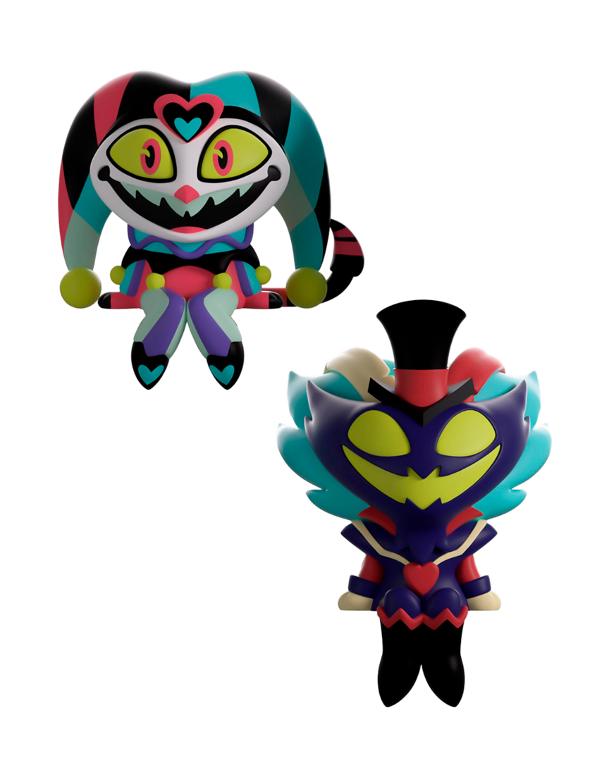 Pack 2 figuras fizz & ozzie helluva boss co. monitor buddiez youtooz