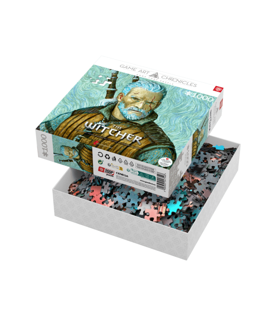 Good loot game art chronicles puzzle: the witcher geralt & vincent van gogh (1000 pieces)