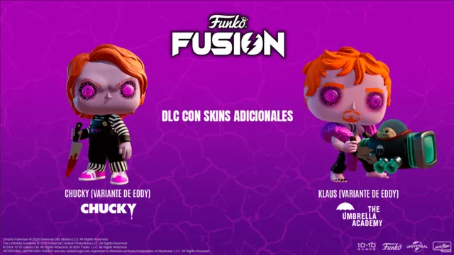 DLC Skins adicionales de Chucky y The Umbrella Academy - Funko Fusion Playstation