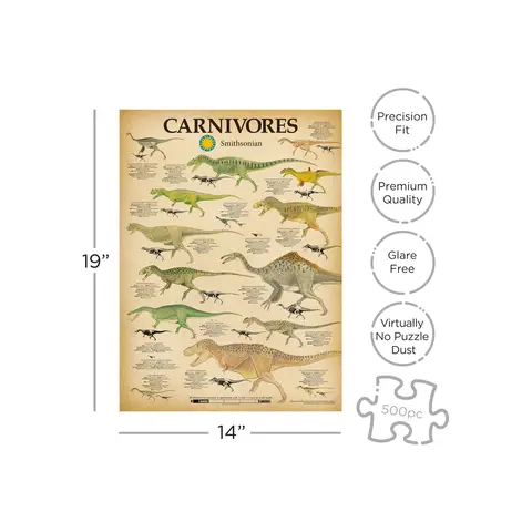 Comprar Puzzle De 500 Piezas Smithsonian Dinosaurios Carnivoros 