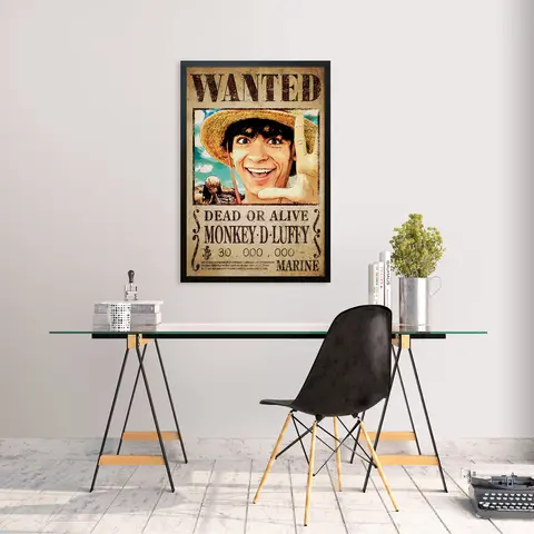 Comprar Poster One Piece Netflix - Wanted Monkey D. Luffy 