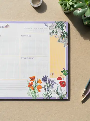 Comprar Bloc Planificador Semanal A3 Wild Flowers Aleman 