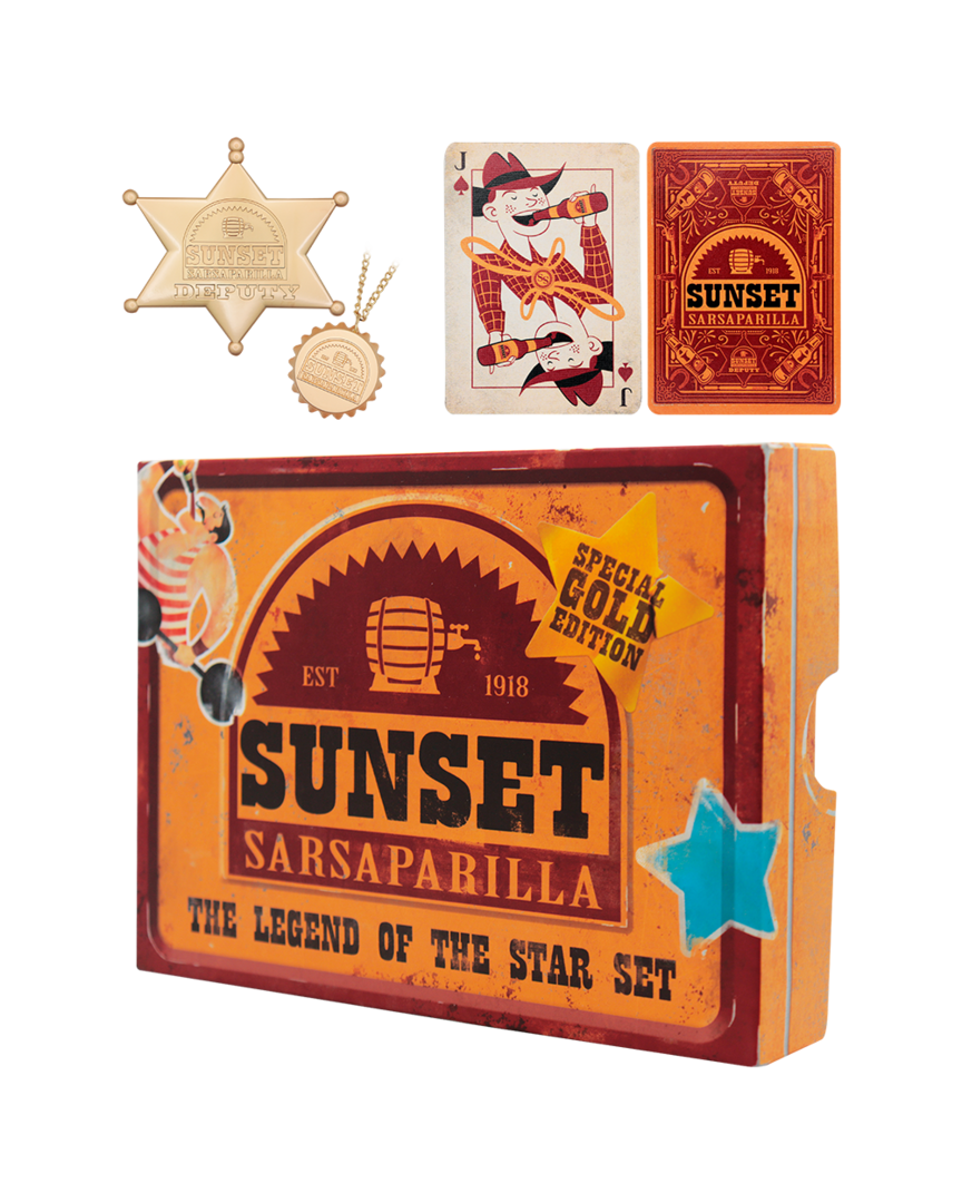 Set sunset sarsaparilla legend of the star fallout edición dorada limitada fanattik