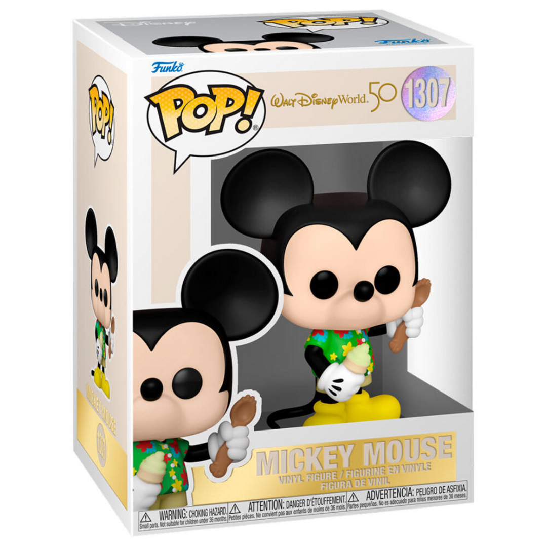 Funko Pop! Disney: WDW 50th - Aloha Mickey Mouse - Disney World 50th Anniversary - Figura de Vinilo Coleccionable - Idea de Regalo- Mercancia Oficial - Juguetes para Niños y Adultos