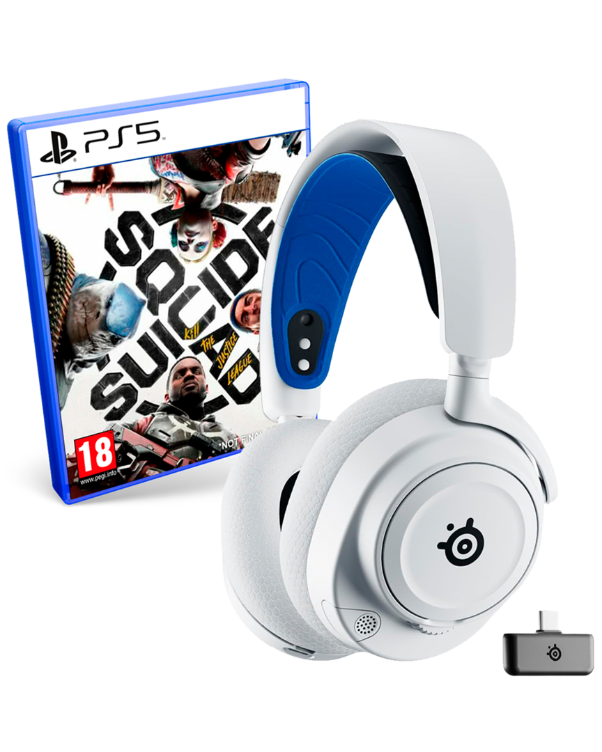 Auriculares Gaming Arctis Nova 7P Inalámbricos Blancos Steelseries + Suicide Squad: Kill the Justice League