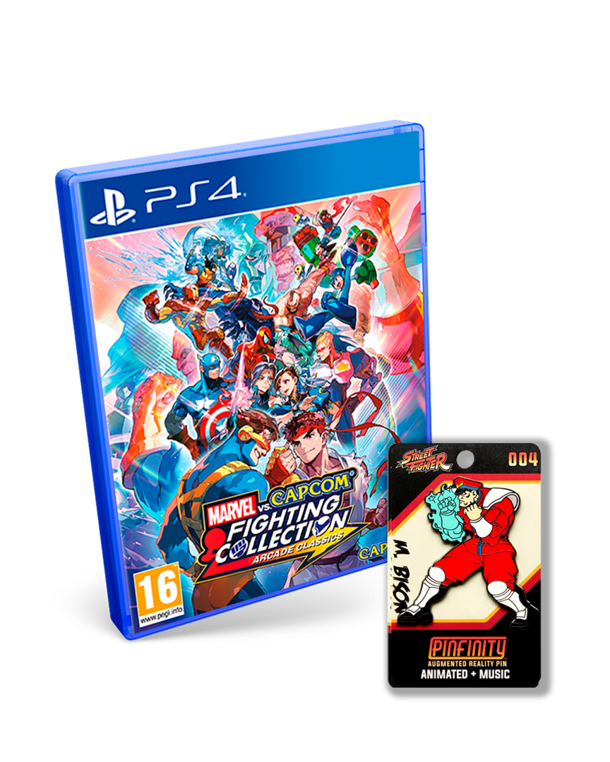 Marvel vs. Capcom Fighting Collection: Arcade Classics + Pin M. Bison Street Fighter Oficial
