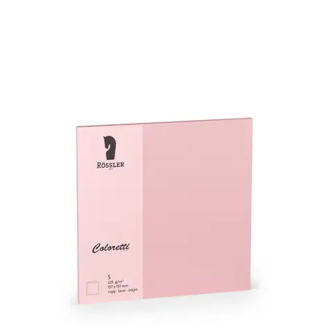 Comprar Tarjeta Doble 157X157 Coloretti 5 Unidades Rosa 