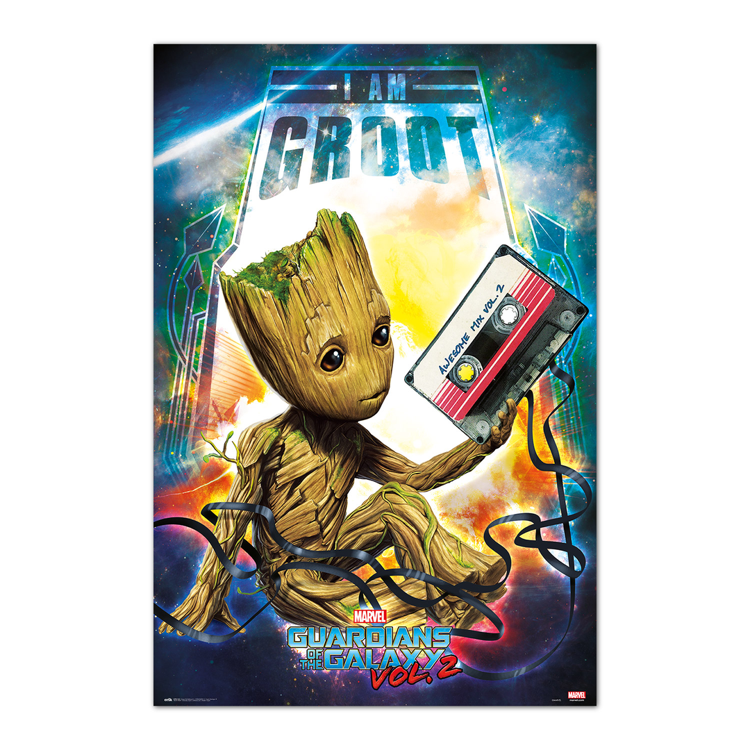 Poster marvel guardianes de la galaxia 2 groot